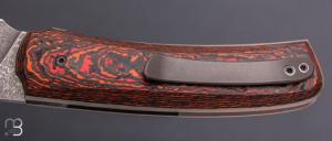  Couteau  " Liner-lock " custom par Guy Poggetti - Fatcarbon® et elmax