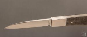    Couteau " Lock-Back Proto " par Honoré Vilain - Fatcarbon et lame en acier W2