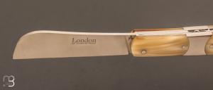 Couteau " London 9cm " 14C28N et corne blonde par Fontenille-Pataud