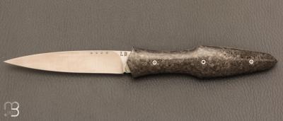  Couteau " Magna Pinna " fait main par Laraud Blade  - Fibre de carbone et 14C28