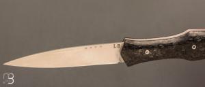  Couteau " Magna Pinna " fait main par Laraud Blade  - Fibre de carbone et 14C28