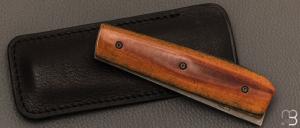   Couteau " Mastard " custom par Christophe Arbogast - Micarta Vintage et lame en D2