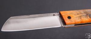  Couteau  " Mesclun " Piémontais de Julien Maria - érable moucheté stabilisé et XC100