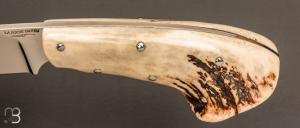  Couteau " Mini skinner " par Erwan Pincemin - Bois de cerf