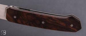    Couteau  " NRV  " custom par Alban Campagnola - Noyer et lame en RWL34