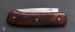    Couteau  " NRV  " custom par Alban Campagnola - Noyer et lame en RWL34