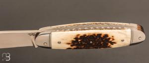   Couteau " Navette " custom par David Breniere - Bois de cerf et 80Crv2