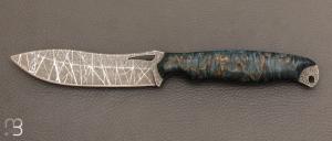 Couteau  "  Ness Wolf " par Opus Knives - N690 et bouleau stabilisé
