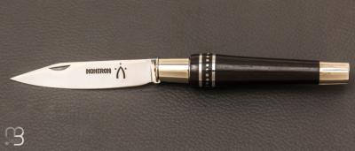 Ebony and Aluminium double ferule n°25 Nontron pocket kni2e