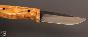   Couteau " L'Oliferne  " droit en bouleau et 80CrV2 de Frédéric Maschio