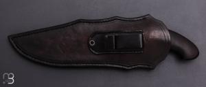    Couteau " Onca " de Samuel Lurquin - Bois de fer d'Arizona et lame damas