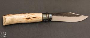  Couteau " Opinel N°09 " custom bois de cerf sambar par Laurent Gaillard