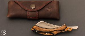 Couteau " Phasme " en ébène royal par la Coutellerie Savignac