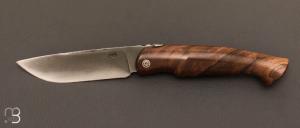     Couteau  "  Piémontais " par Mickael Moing - Noyer et 100Cr6