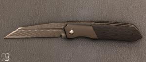   Couteau   "   Razorback " custom de Stéphane Sagric - Fibre de carbone et Zirconium