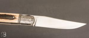  Couteau " Rumilly " custom par David Brenière - Mammouth / Damas et Elmax