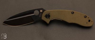 Couteau SPYDERCO " Schempp Tuff OD/TI " C151GODTIPBK