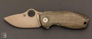   Couteau de poche SPYDERCO Spynano Flash Batch titane/micarta