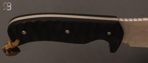  Couteau fixe custom par Sacha Thiel - G10 Black et 80crV2