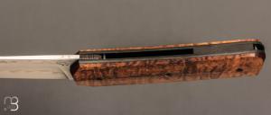   Couteau " Sanjo " custom par Guy Poggetti - Koa et lame en C130