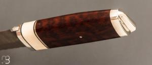 Couteau " Shean Du " fixe par Michel Blum - Amourette et lame damas