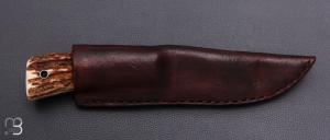    Couteau  " Skinner " par Bill Bagwell - Stag - RARE