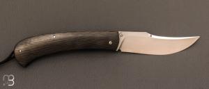  Couteau  "  Slipjoint  " S45vn et fibre de carbone Sidecut par Grégory Picard