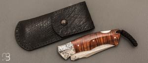     Couteau " Spartan "  custom lock-back par Raphaël Durand - Koa et lame en RWL34