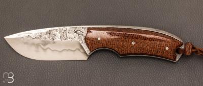 Couteau " Sparus  " fixe forgé par Guy Poggetti - Micarta et C130