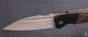 Couteau " Speartak Small " custom de GTKnives - Thomas Gony - Rose Gold Carbon et Zirconium