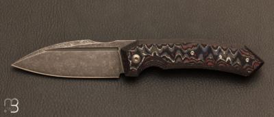 Couteau Speartak regular Patriot custom fibre de carbone et lame en RWL34 de GTKnives - Thomas Gony