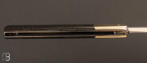  Couteau " Tanto" lock-back custom par Eric Depeyre - Fibre de carbone et Bronze
