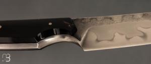   Couteau "Tanto" fixe forgé par Guy Poggetti - Corne de buffle et C130