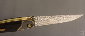   Couteau " Thorn TRS " de Carlos Queiros - Damasteel et Fibre de carbone / Zirconium