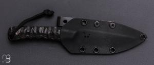   Couteau " Troll Toxifié " fixe par Wildsteer - Pakkawood noir et lame en 14c28