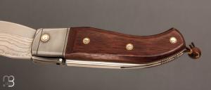  Couteau " Truand Inverse lock " par Tony Ruot - Micarta et lame damas
