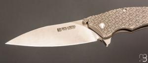   Couteau " Turbulence " custom par Tim Galyean - Titane et lame en CPM154