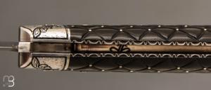    Couteau " Violon capitonné " par Jérôme Lamic - Ebène et fil d'argent