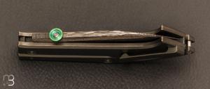 Couteau " Warthog Mid-Tech " pièce unique - Collaboration Torpen et Maxknives - Damasteel DS93X "rose"
