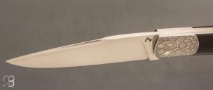    Couteau " Zeul " custom  par Mathieu Gerster - Buffle / damas et RWL34