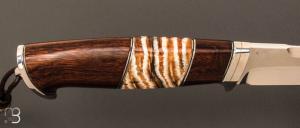 Couteau "  droit custom " en bois de fer et lame N690Co par Aleksandr Kasinec