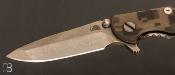 Couteau custom XM-18 Flipper Spanto Digital Camo par Rick Hinderer