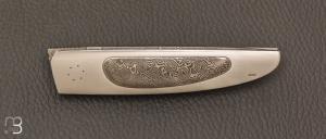   Couteau "  Pièce unique " custom par Jean-Pierre Martin - Damas de Friedrich Schneider