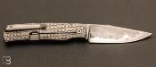 Couteau custom pliant par David Lespect - Titane et C105