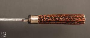     Couteau de chasse par Laurent Gaillard - Bois de cerf sambar et lame en 100C6