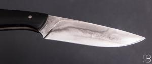  Couteau droit par Nicolas Mestrallet - Atelier du couteau de Vaunaveys - Acier C130 et ébène