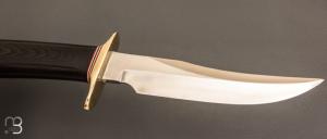  Couteau  droit Randall N°12 - 6" "Little Bear Bowie" - Micarta noir