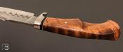 Couteau droit custom Koa et acier W5 par Milan Mozolic