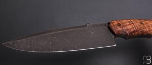 Couteau " fixe custom " par Fabrice Delbart - Forge Celtique - Koa et lame en 90mcv8