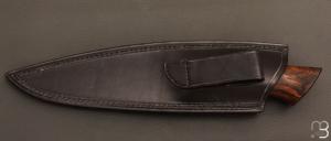     Couteau Droit noyer et Damas multi-barreaux par Jean Paul Sire